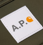 A.P.C. - Carhartt WIP Logo-Appliquéd Bifold Cardholder - Green