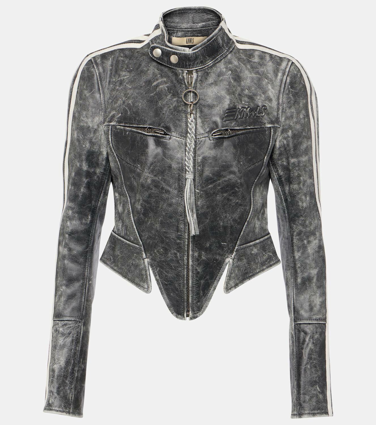 KNWLS Cropped leather jacket