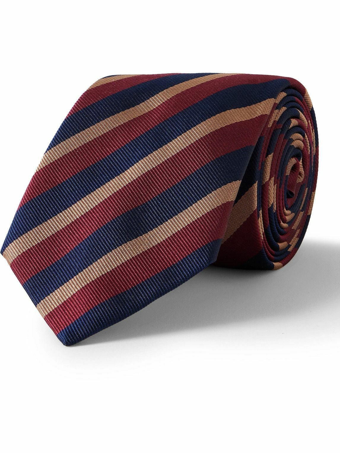 Photo: Dunhill - 8cm Striped Mulberry Silk-Twill Tie