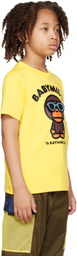 BAPE Kids Yellow Baby Milo Sunglass Patch T-Shirt