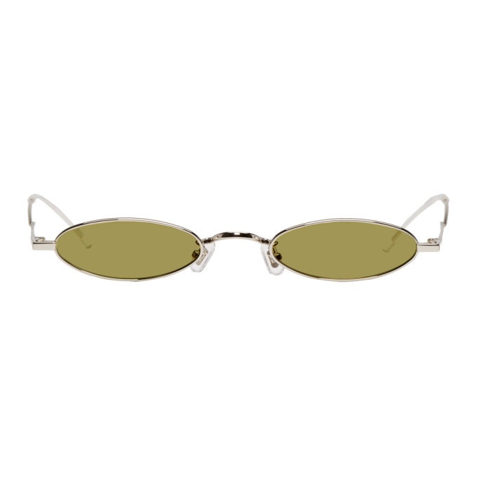 Photo: Gentle Monster Silver and Yellow Vector Sunglasses