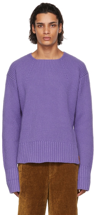 Photo: Jacquemus Purple 'La Maille Baja' Sweater