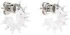 HUGO KREIT SSENSE Exclusive Transparent Mini Spiky Hoop Earrings