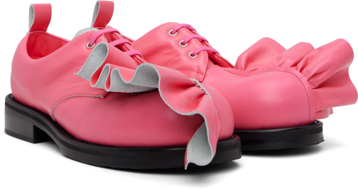 Comme des Garçons Homme Plus Pink KIDS LOVE GAITE Edition Frilled Derbys