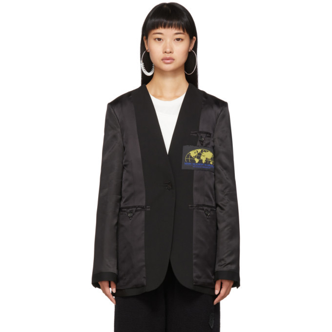 MM6 Maison Margiela Black Inside-Out Blazer MM6 Maison Margiela
