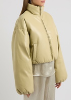 Nanushka Lilima Padded Faux Leather Jacket Olive