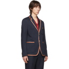 Gucci Navy Whipcord Cover Blazer