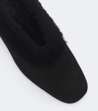 Aeyde Delia shearling-lined suede ballet flats
