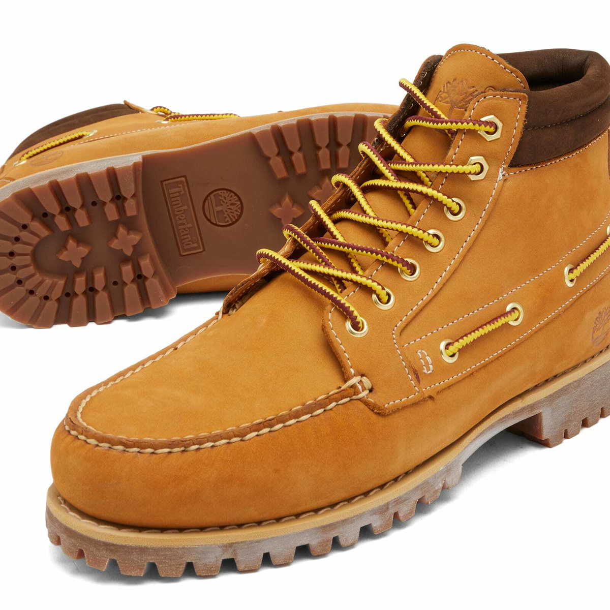 Timberland Men's Icons 7 Eye Lug Boot in Wheat Nubuck Timberland