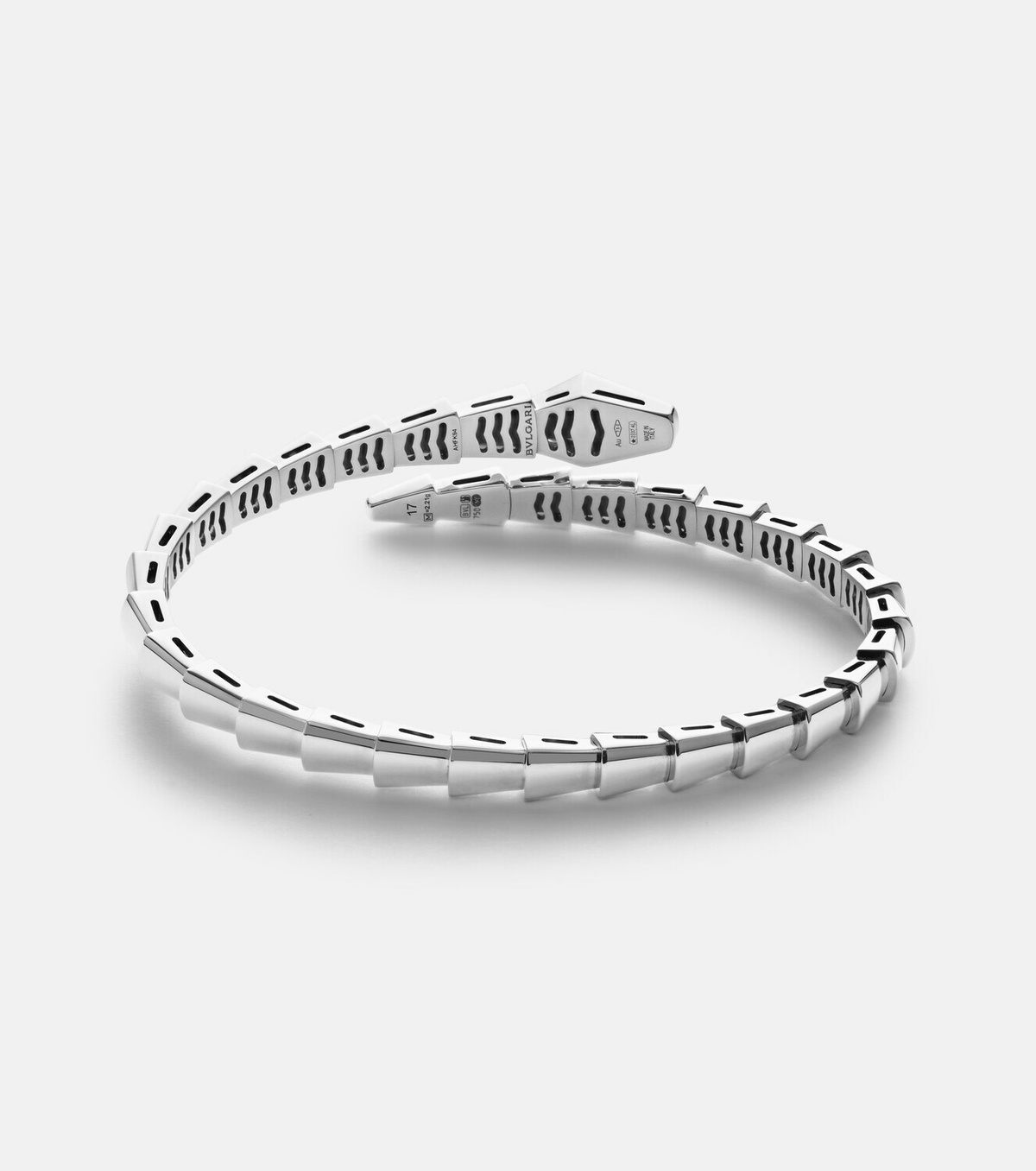 Bvlgari Serpenti Viper 18kt white gold bracelet with diamonds