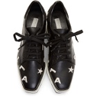 Stella McCartney Black and Silver Embroidered Elyse Sneakers