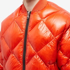 Cole Buxton Men's CB Quilted Bomber Jacket in Orange