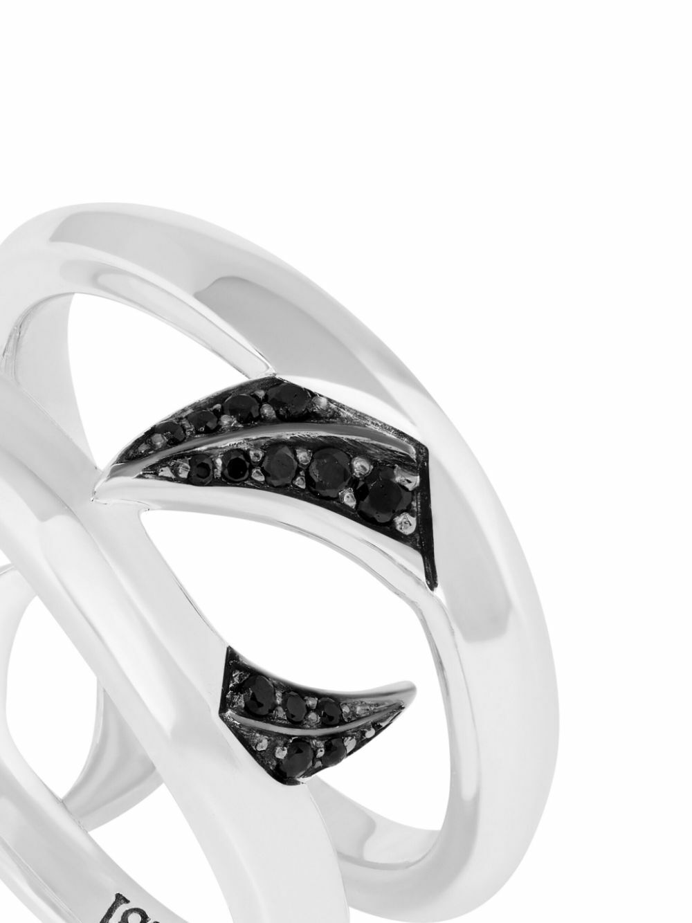 Stephen Webster Sterling Silver Double Thorn Sapphire Ring