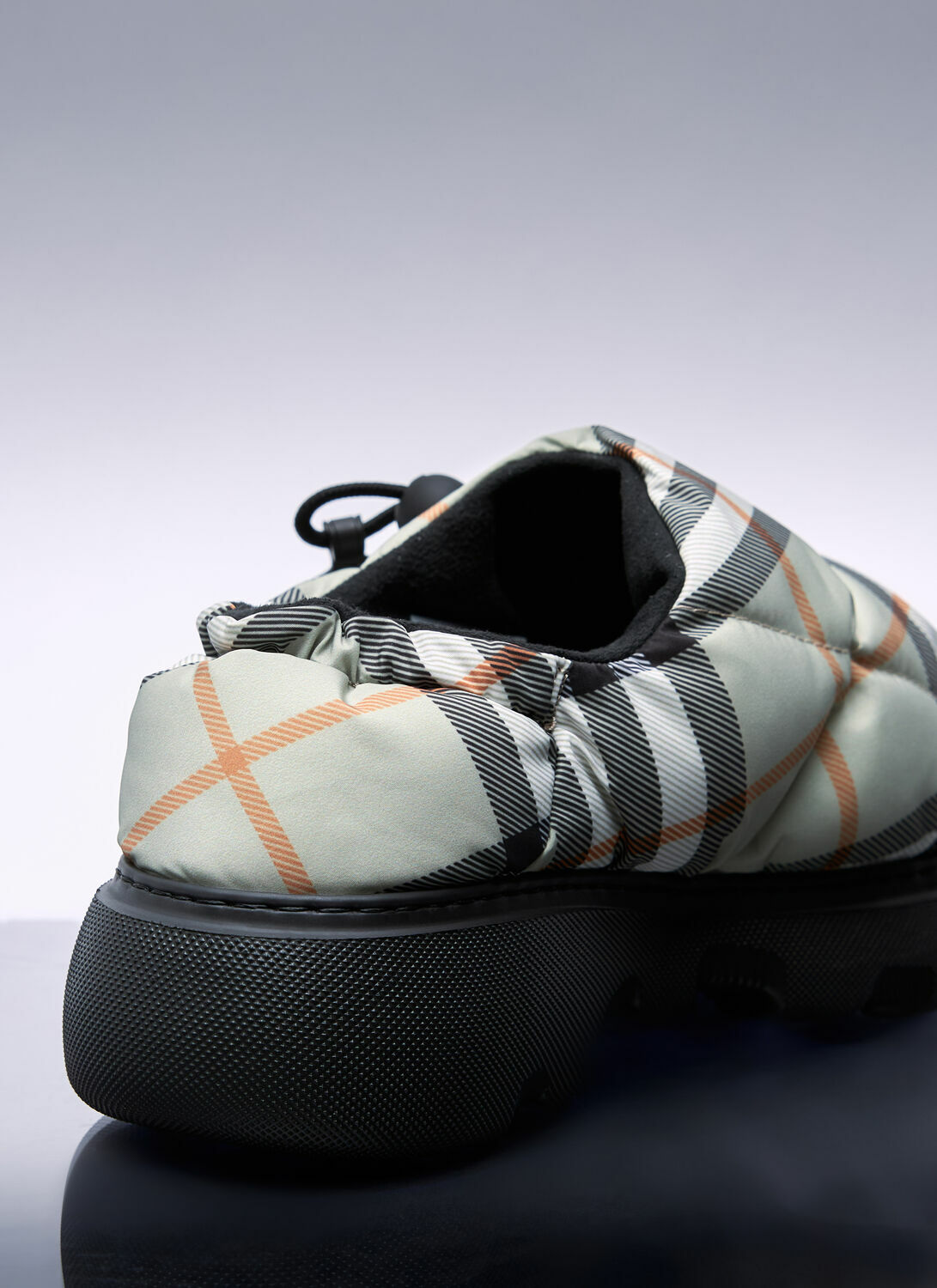 Burberry Check Nylon-Blend Pillow Mule