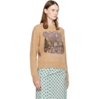 GANNI Beige Brushed Alpaca Forest Teddy Sweater