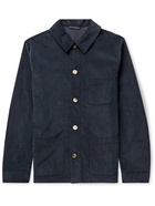 DE BONNE FACTURE - Cotton-Corduroy Chore Jacket - Blue