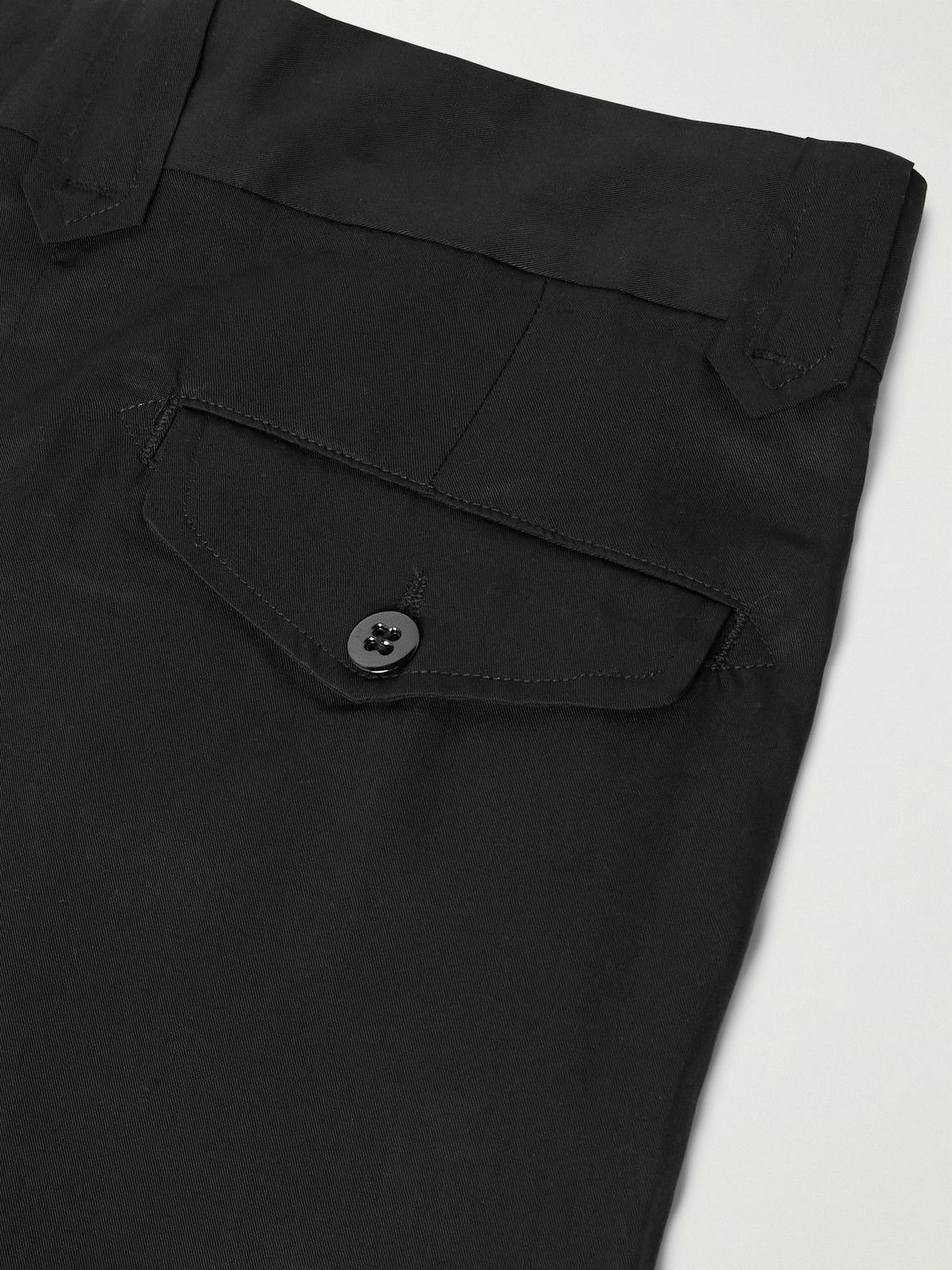 Monitaly - Straight-Leg Lyocell Trousers - Black