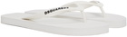 Dsquared2 White Foam Flip-Flops