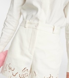 Elie Saab Embroidered cotton shorts