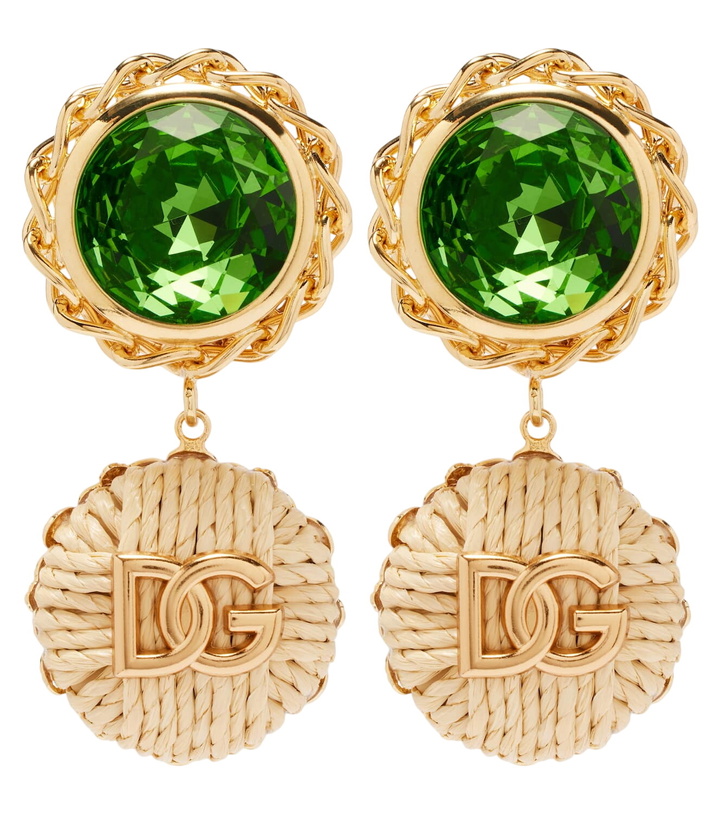 Photo: Dolce&Gabbana DG crystal-embellished clip-on earrings