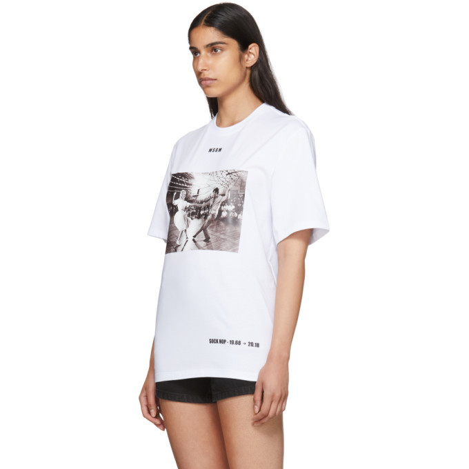 MSGM White Sock Hop T-Shirt MSGM