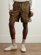 John Elliott - Rivalry Straight-Leg Webbing-Trimmed Leopard-Print Mesh Shorts - Animal print