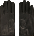 Ernest W. Baker Black Leather Gloves
