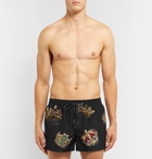 Dolce & Gabbana - Short-Length Printed Swim Shorts - Black