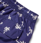 Drake's - Mid-Length Printed Swim Shorts - Blue