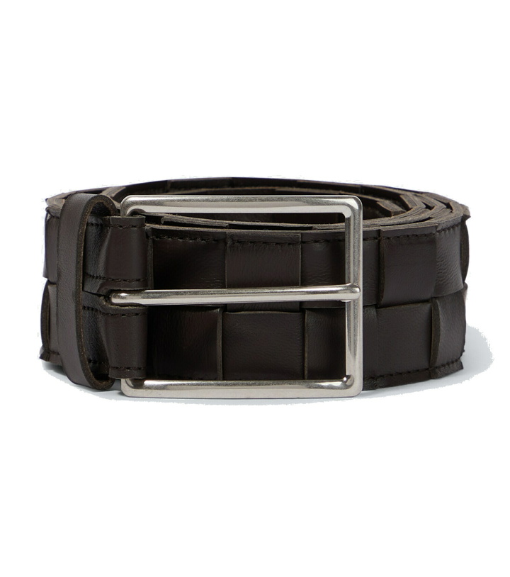 Photo: Bottega Veneta - Maxi Intreccio leather belt