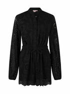 MC2 Saint Barth Woman Black Sangallo Shirt Mini Dress