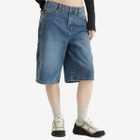 Dickies Women's Carpenter Denim Jort in Rinsed Blue