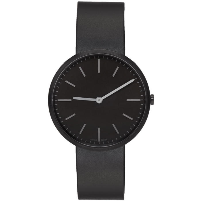 Photo: Uniform Wares Gunmetal and Black Rubber M37 Two-Hand Watch