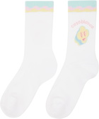 Casablanca White 'For The Love Of Dance' Socks