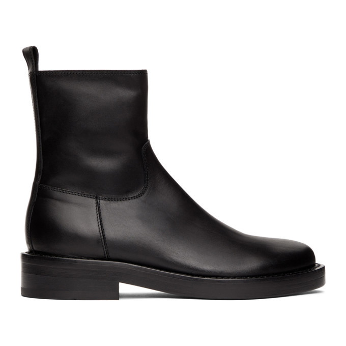 Photo: Ann Demeulemeester Black Leather Zip-Up Boots