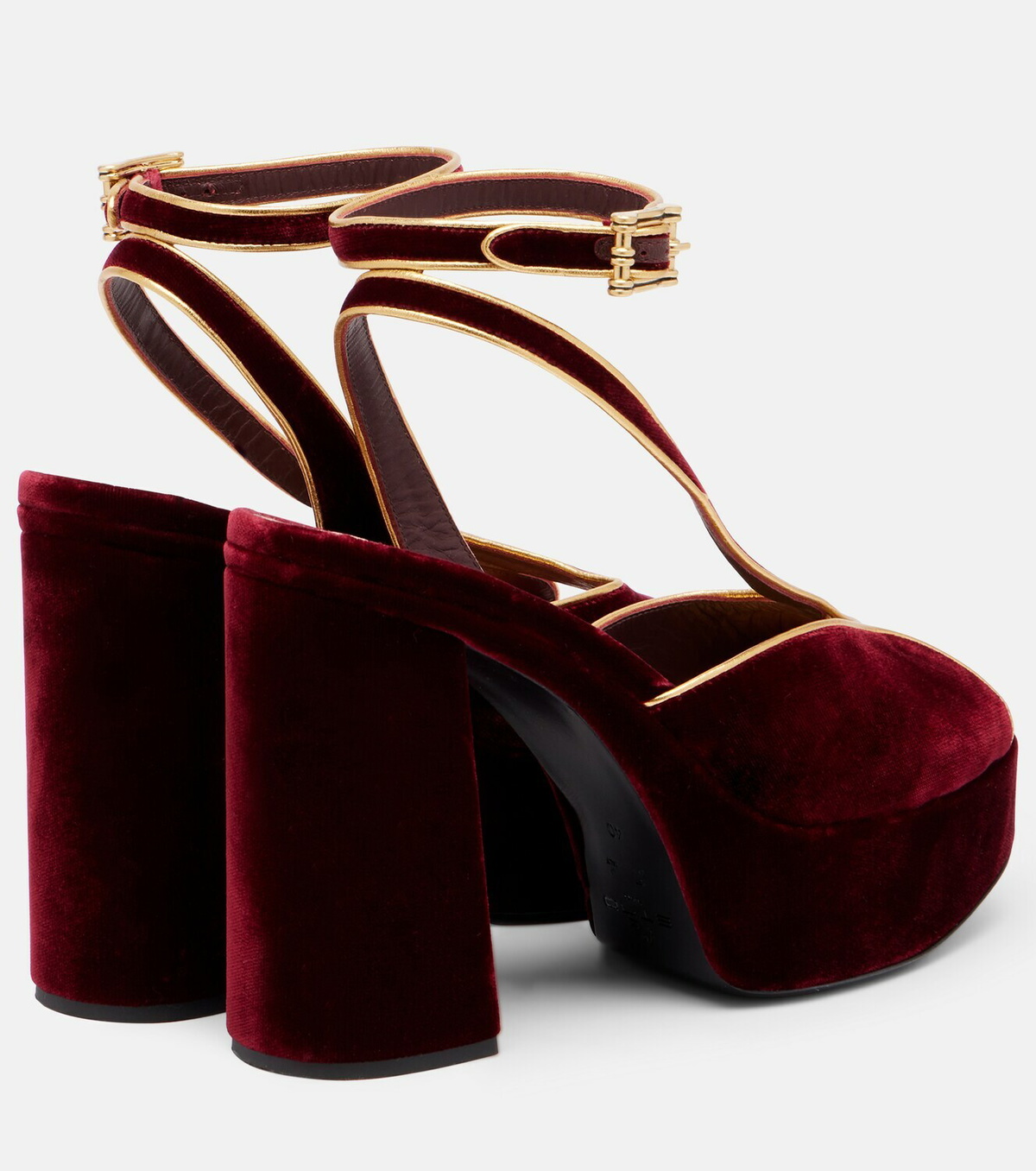 Etro 120 velvet platform sandals
