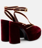 Etro 120 velvet platform sandals