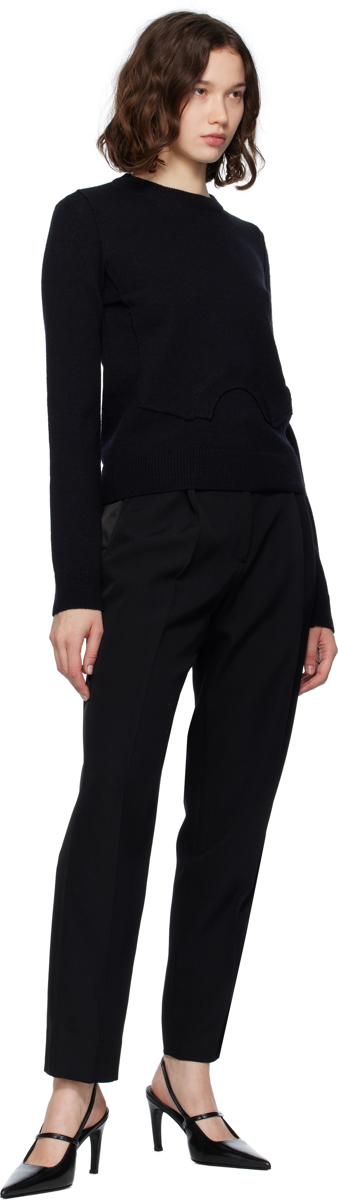 Erdem Black Straight Trousers