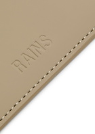Rains Logo Rubberised Card Holder - Sand - One Size