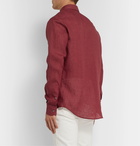 Brioni - Mélange Linen Shirt - Red