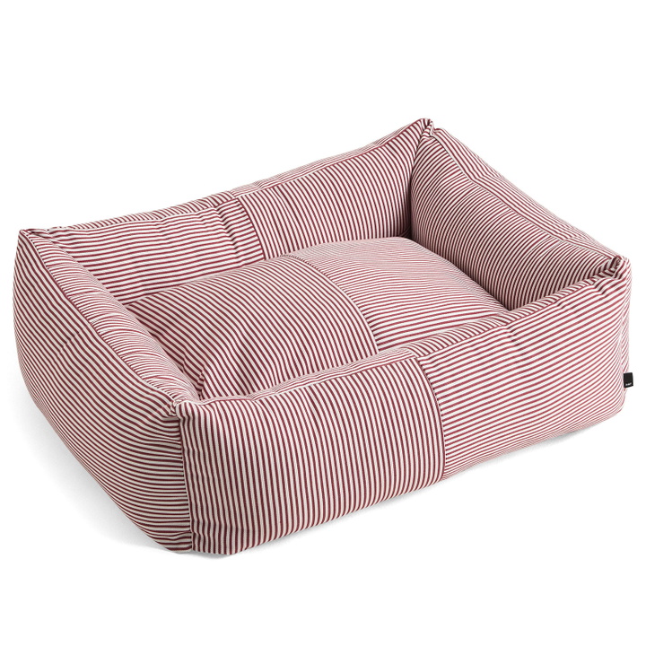 Photo: HAY Dog Bed - Medium in Red/White Stripe 