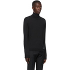 Valentino Black Fine Wool VLTN Turtleneck