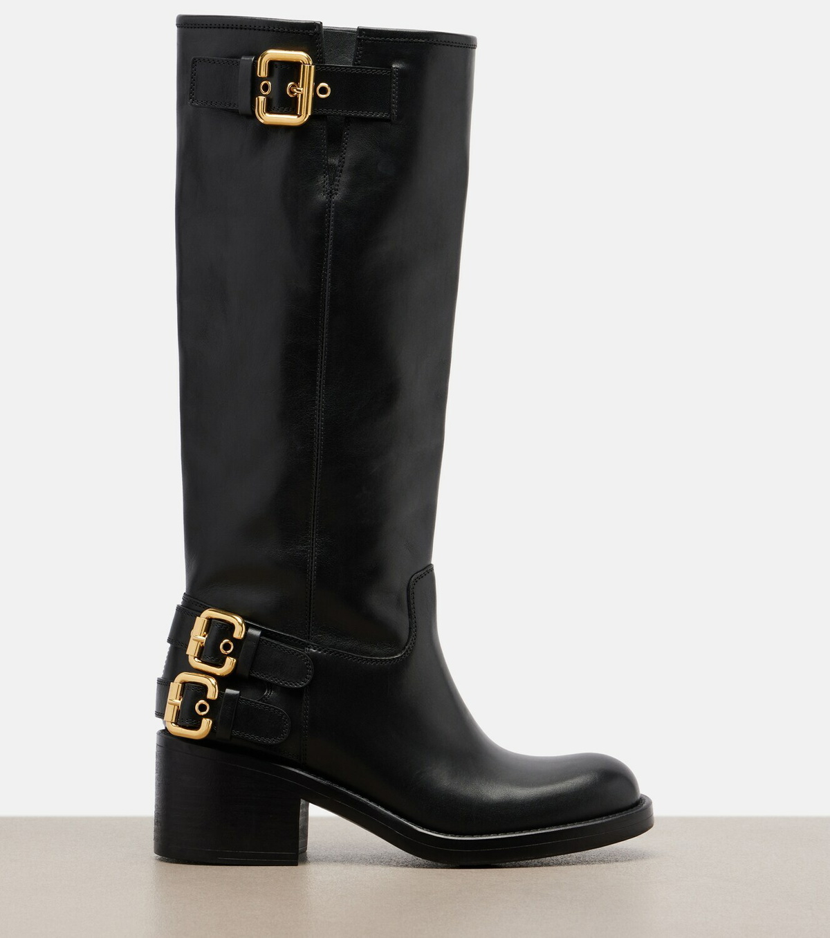 Chloé Dakota leather biker boots