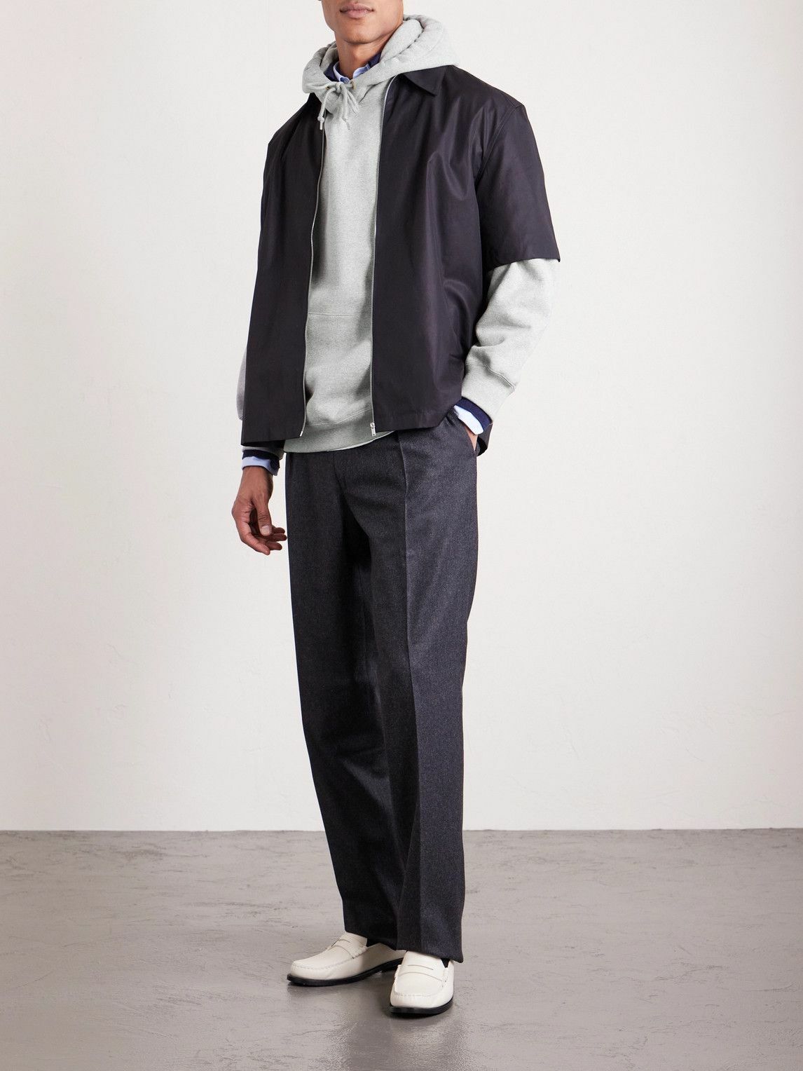 WTAPS - Aon Logo-Appliquéd Cotton-Jersey Hoodie - Gray