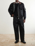 Sacai - Wide-Leg Cotton Chinos - Black