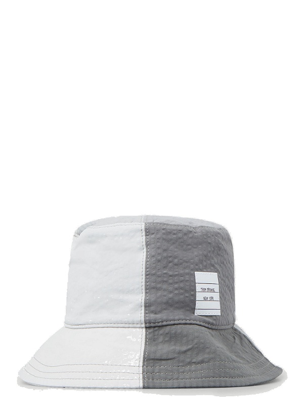 Photo: Colour Block Bucket Hat in Grey