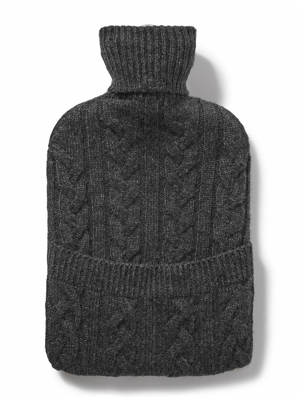 Photo: Johnstons of Elgin - Cable-Knit Cashmere Hot Water Bottle