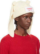 Charles Jeffrey LOVERBOY Off-White Chunky Rabbit Beanie