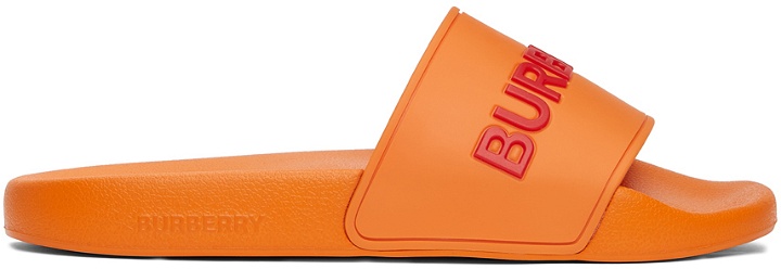 Photo: Burberry Orange Logo Slides