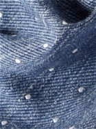 TURNBULL & ASSER - 8cm Polka-Dot Silk, Wool and Linen-Blend Tie - Blue - one size